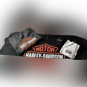 Harley Davidson blanket, bag, 120 anniversary terry towel, koozie